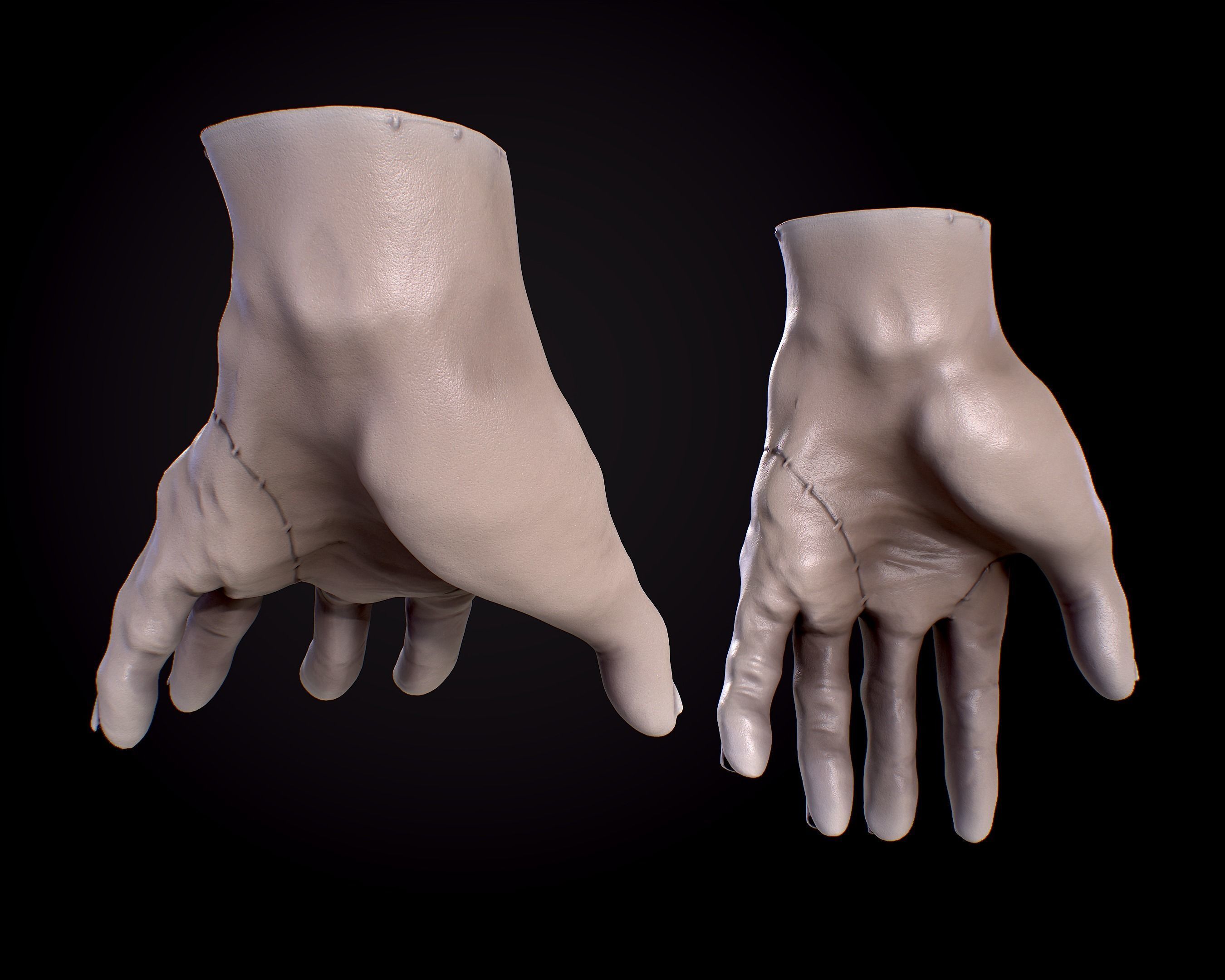 Wednesday Thing Hand Free Free low-poly 3D model_12
