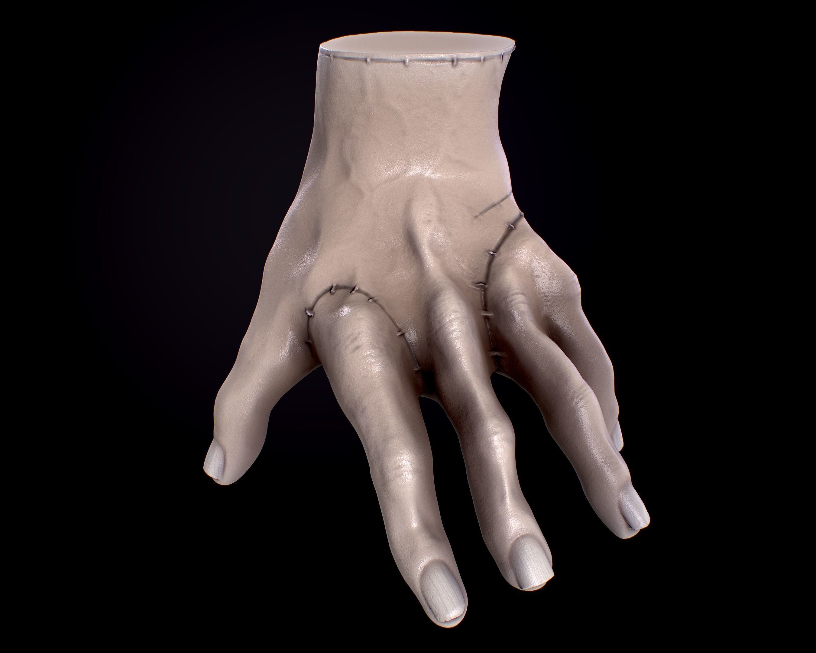 Wednesday Thing Hand Free Free low-poly 3D model_6