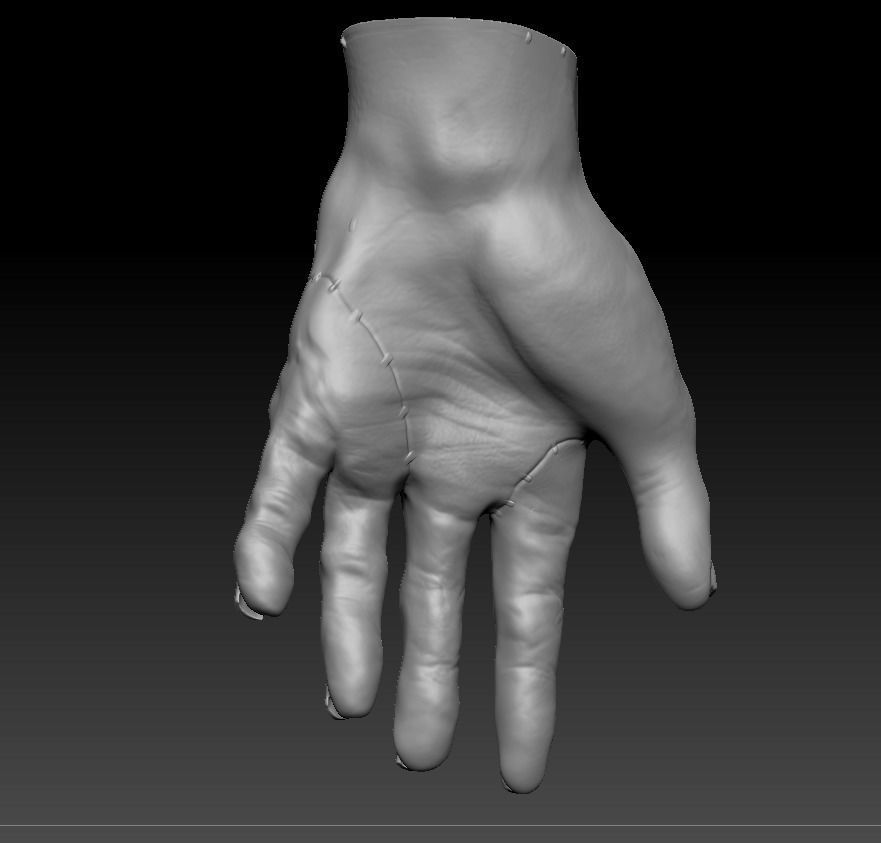 Wednesday Thing Hand Free Free low-poly 3D model_15