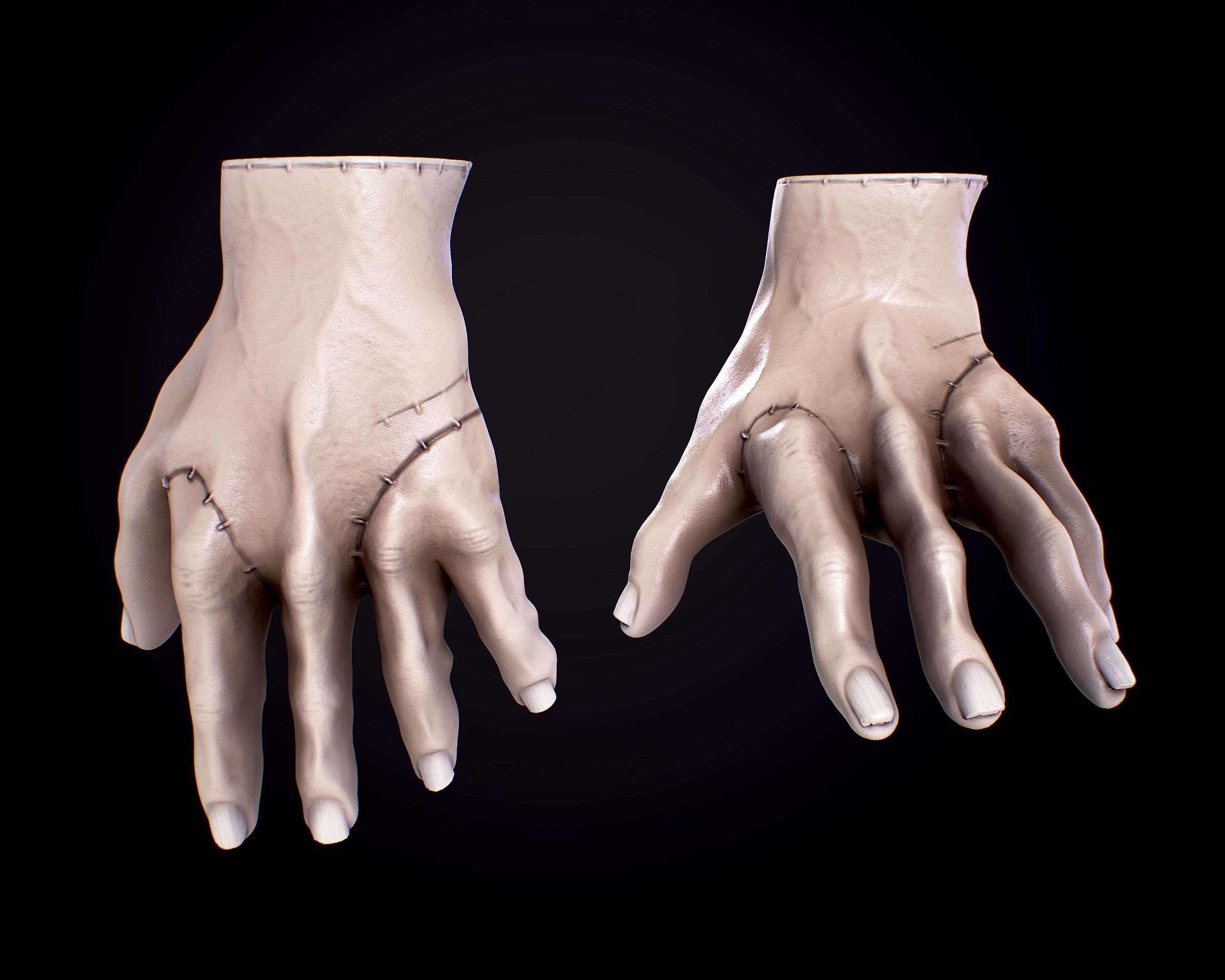Wednesday Thing Hand Free Free low-poly 3D model_4