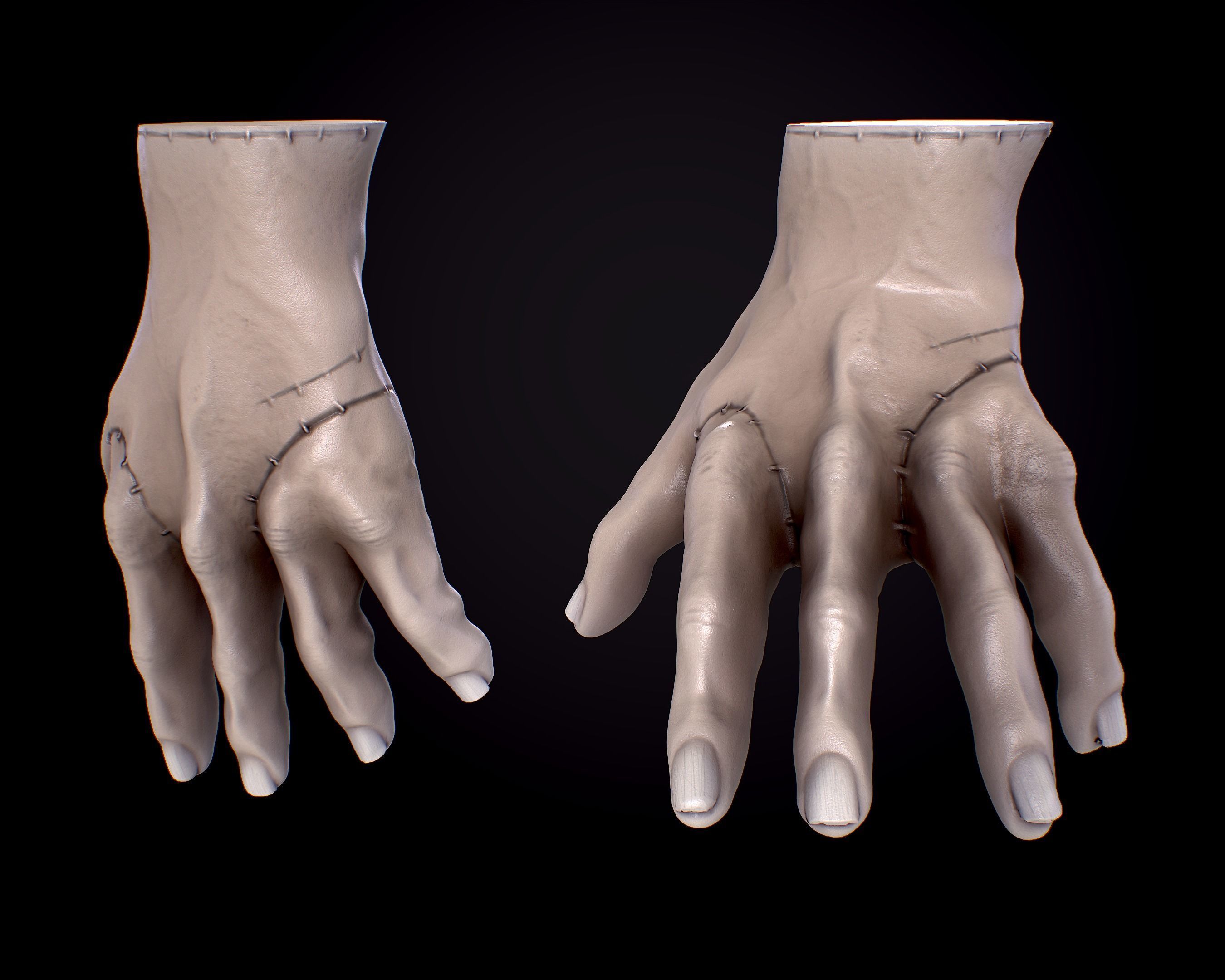 Wednesday Thing Hand Free Free low-poly 3D model_11