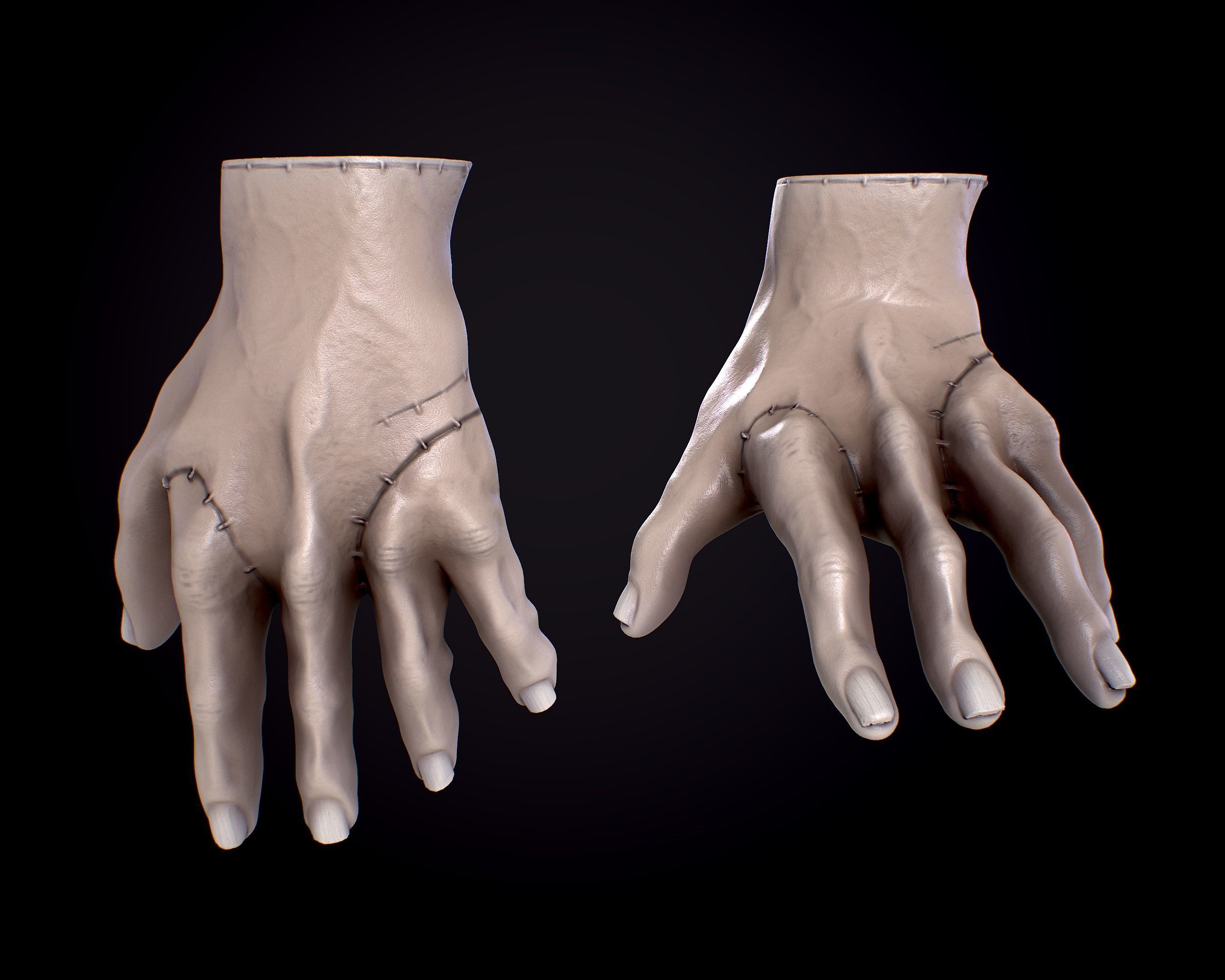 Wednesday Thing Hand Free Free low-poly 3D model_13