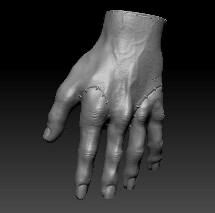 Wednesday Thing Hand Free Free low-poly 3D model_14