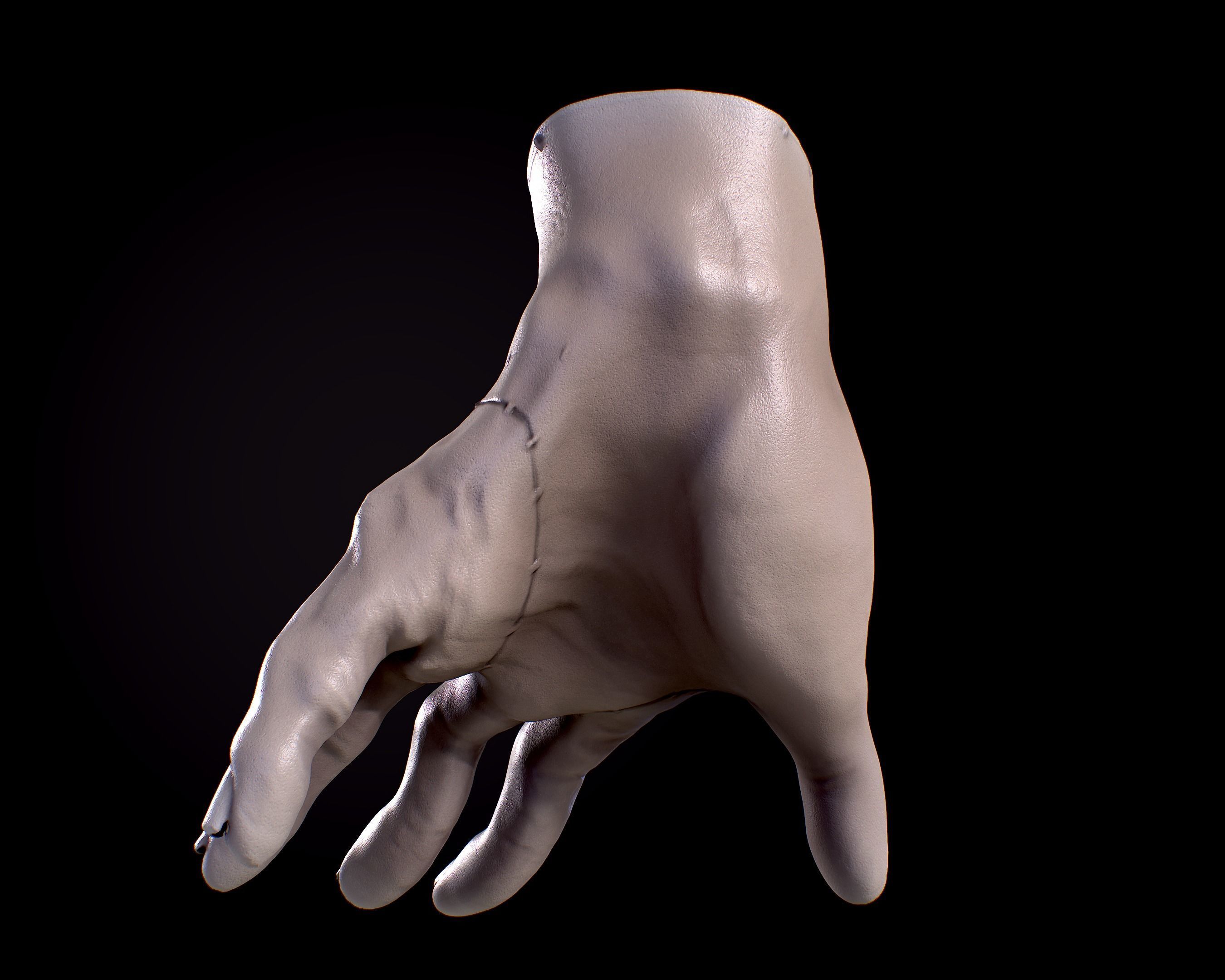 Wednesday Thing Hand Free Free low-poly 3D model_7