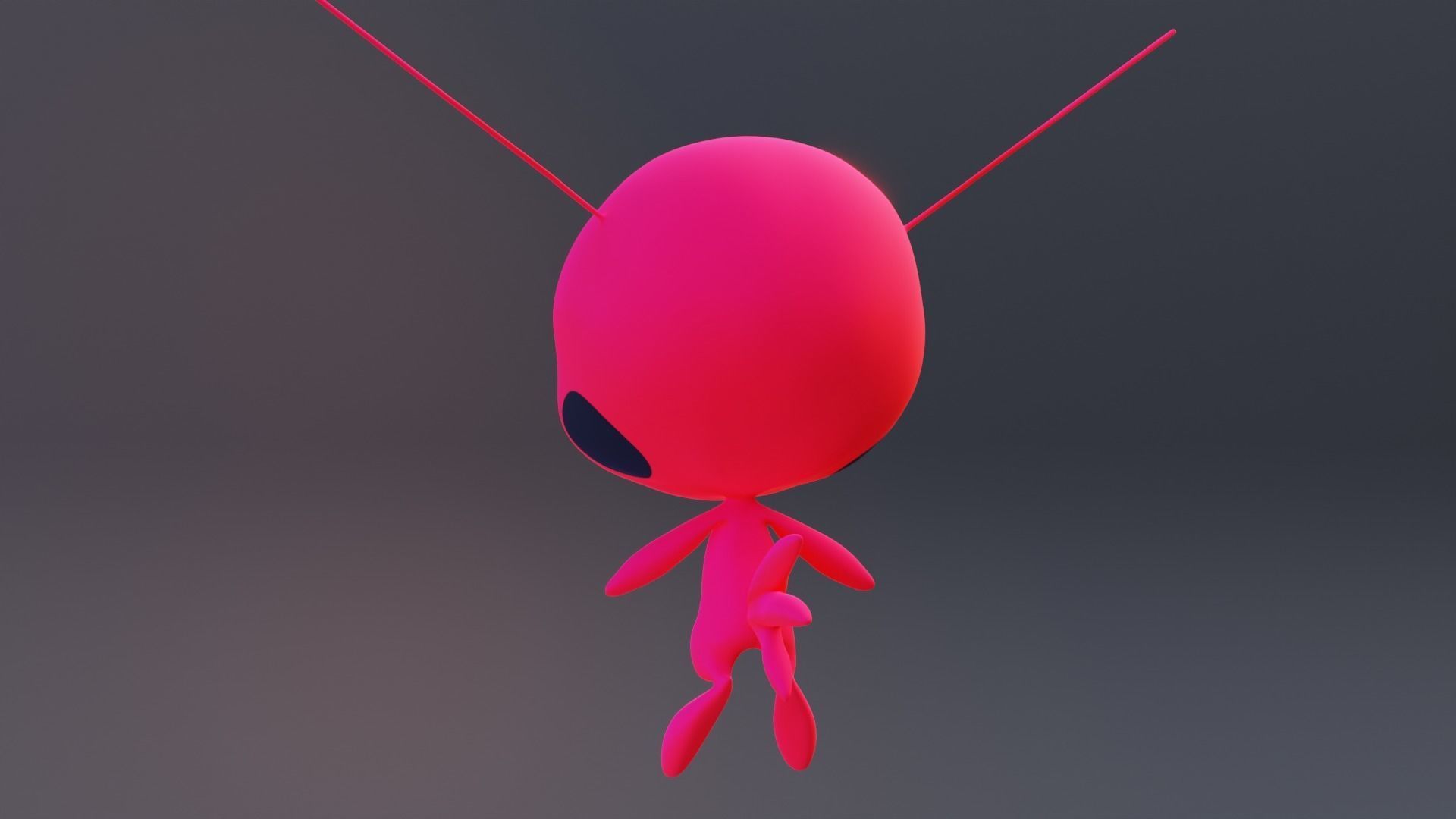 Tikki - Kwami Rigged from miraculous ladybug  for Blender Low-poly 3D model_29