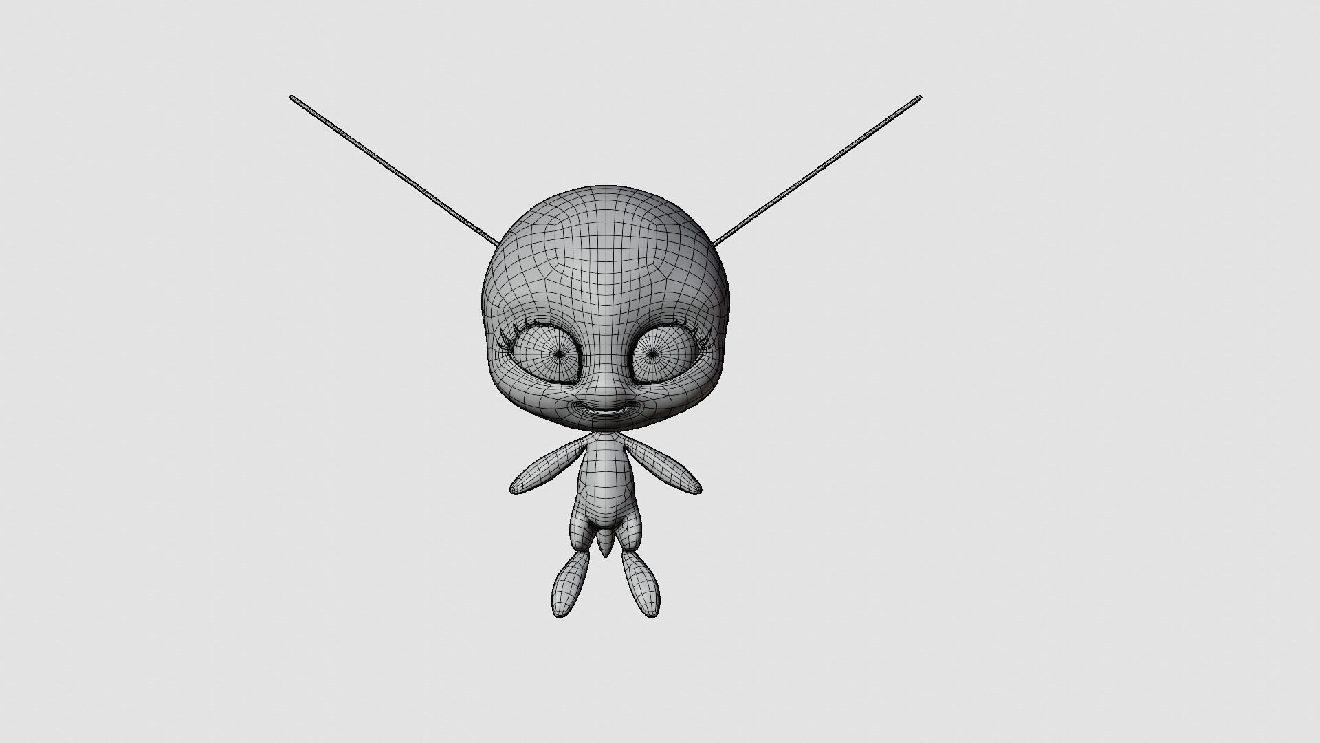 Tikki - Kwami Rigged from miraculous ladybug  for Blender Low-poly 3D model_13