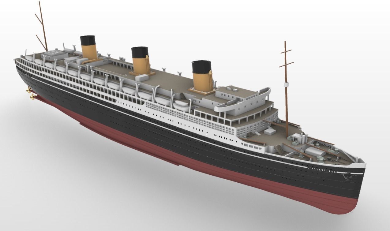 Print ready SS L ATLANTIQUE ocean liner 3D print model_5