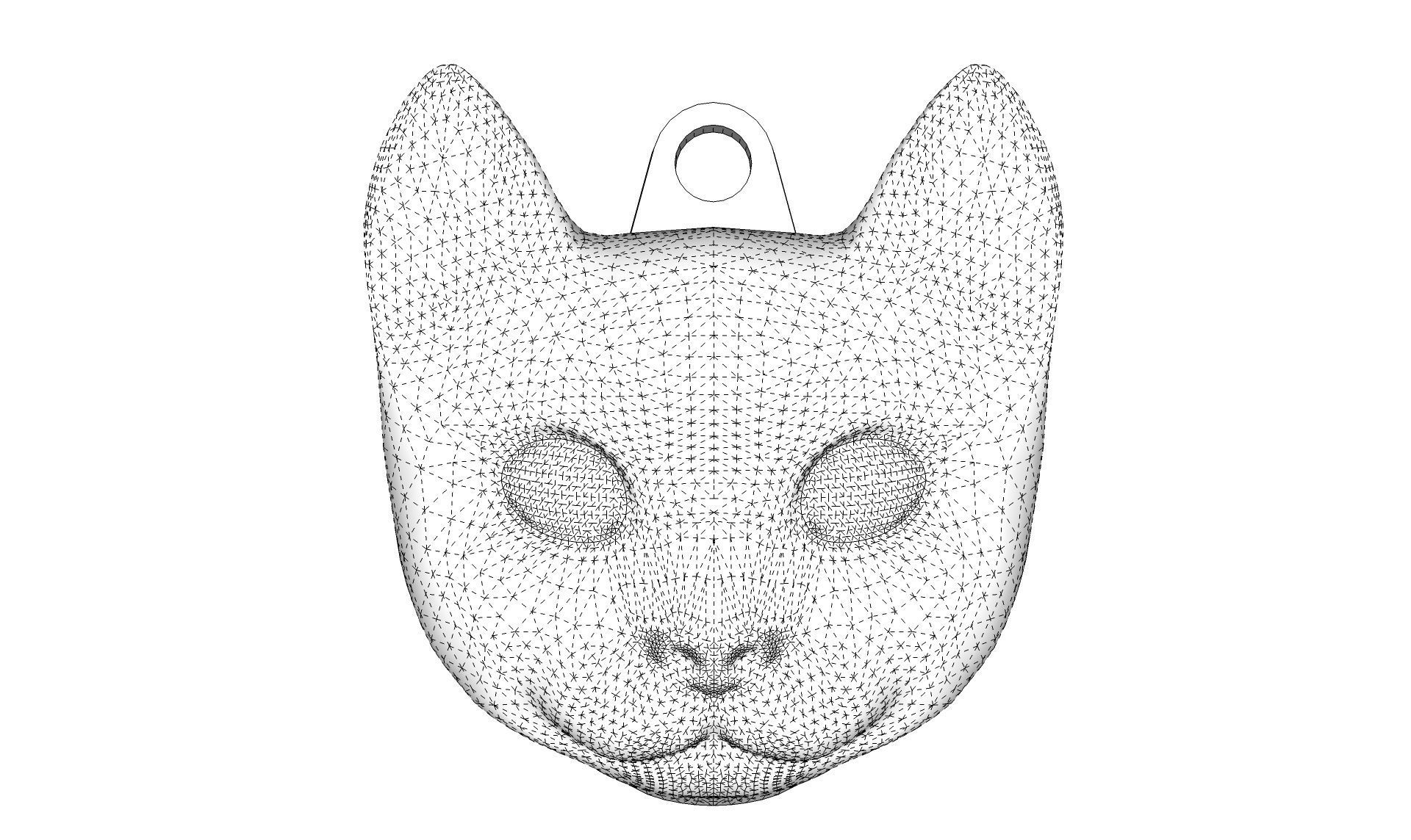 Cat Head Pendant 3D print model_11