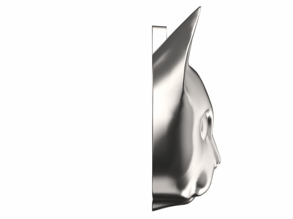 Cat Head Pendant 3D print model_2