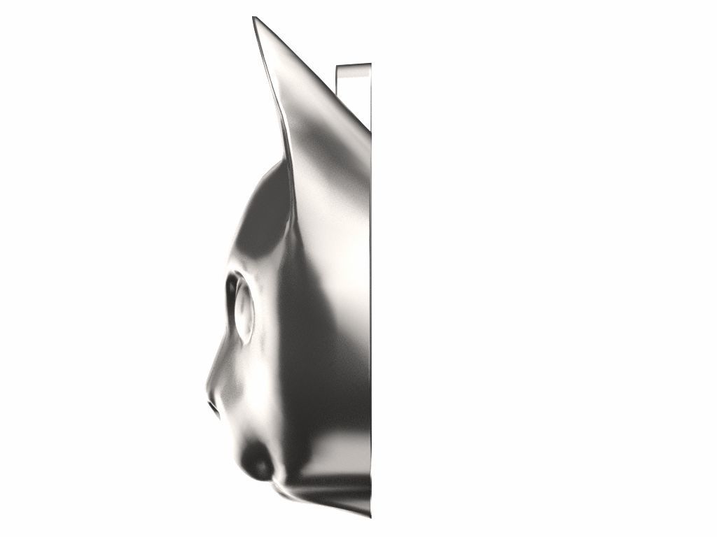 Cat Head Pendant 3D print model_6