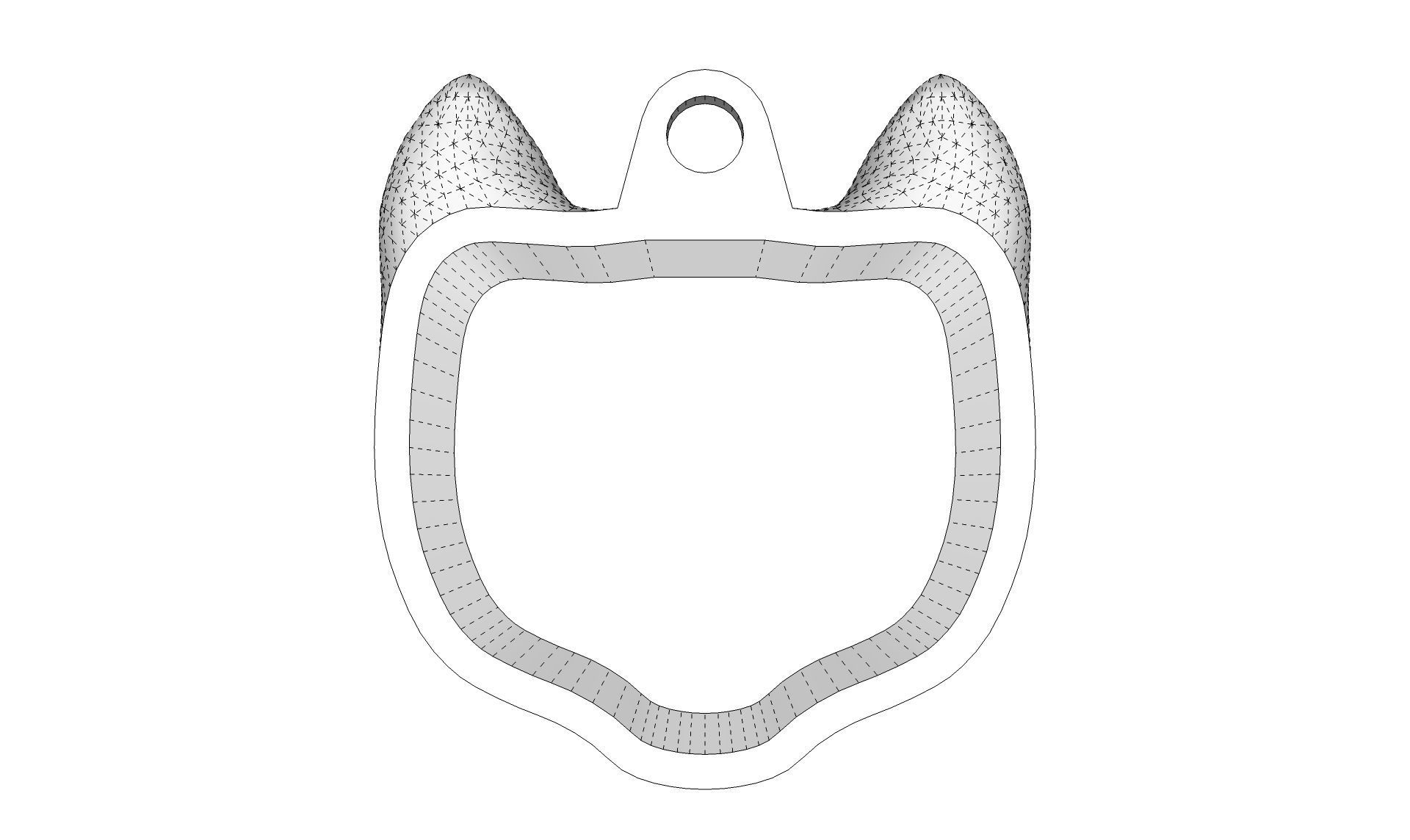 Cat Head Pendant 3D print model_14