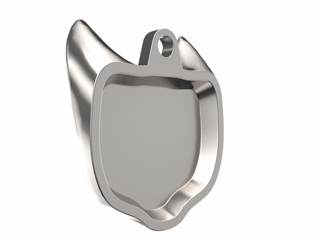 Cat Head Pendant 3D print model_5