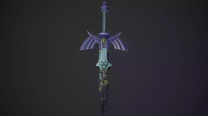 Corrupted MasterSword Stylized  3D print model