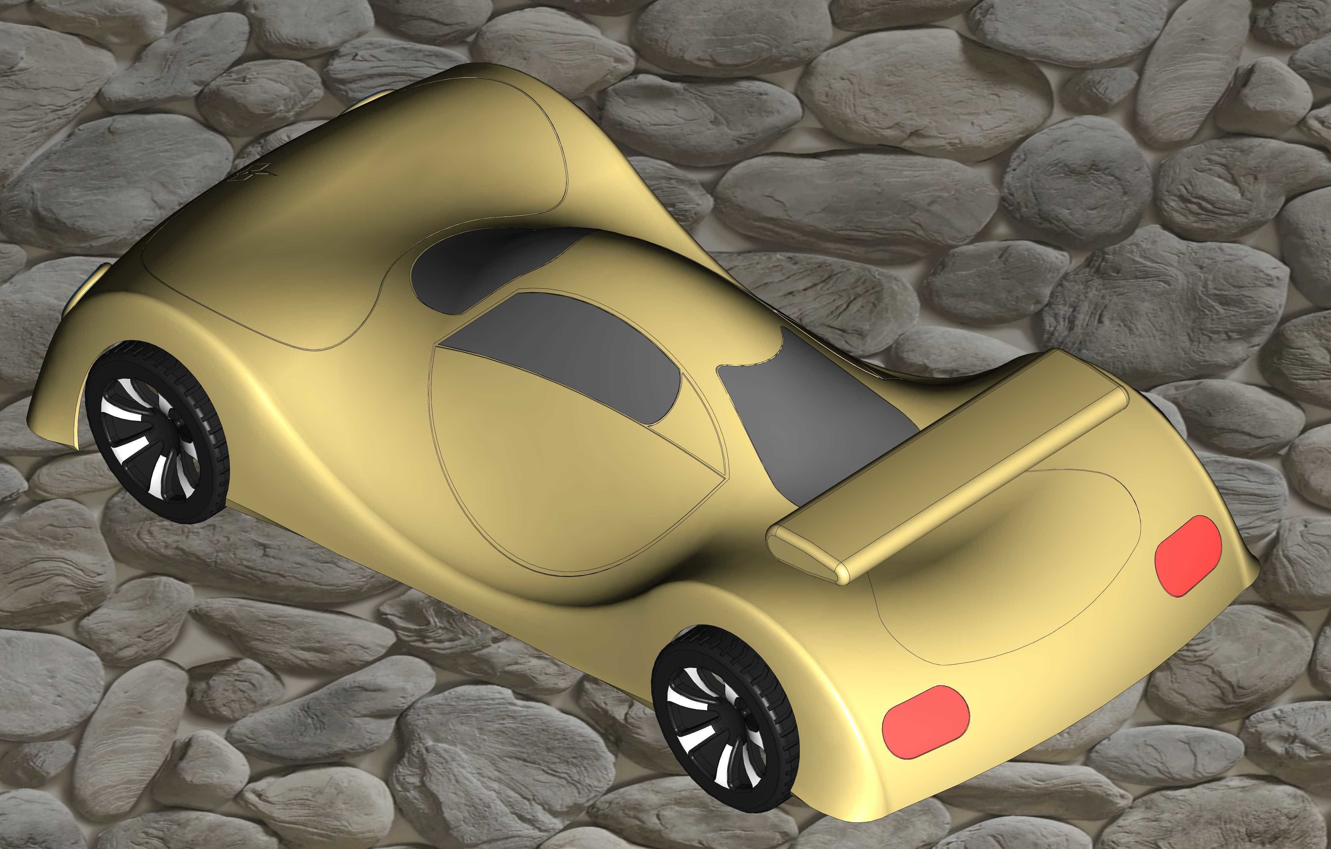 Plastic car for children Layza 3D print model_6