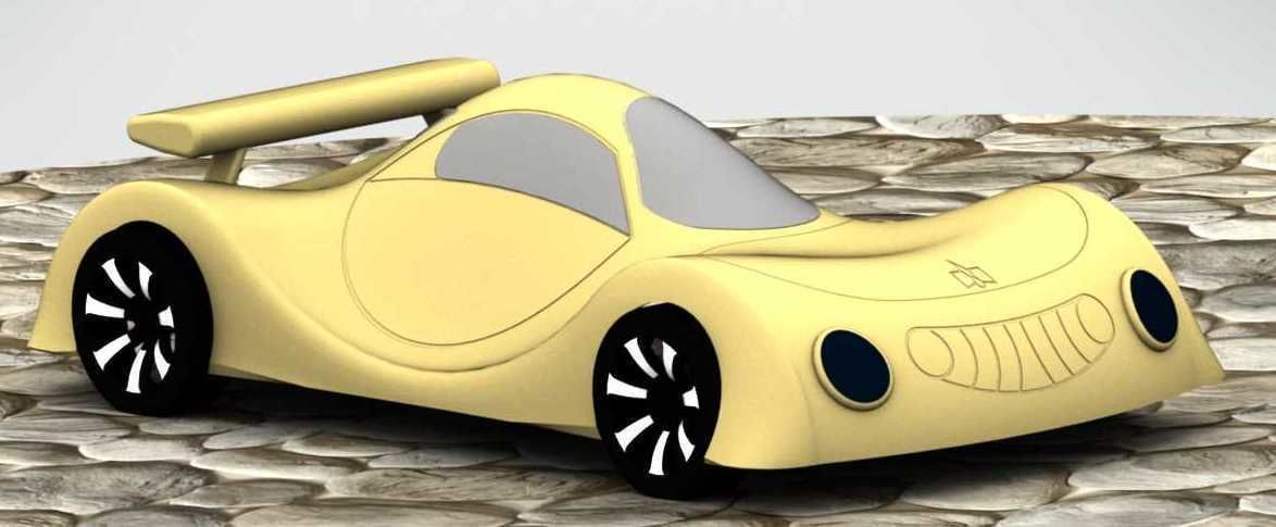 Plastic car for children Layza 3D print model_17