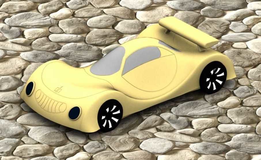 Plastic car for children Layza 3D print model_4