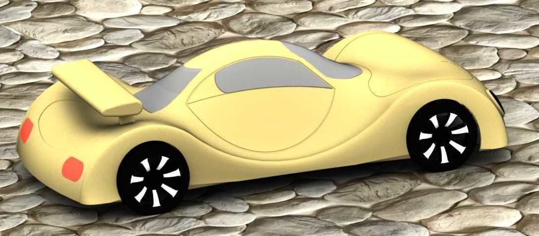 Plastic car for children Layza 3D print model_19