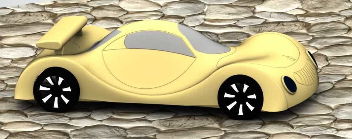 Plastic car for children Layza 3D print model_18