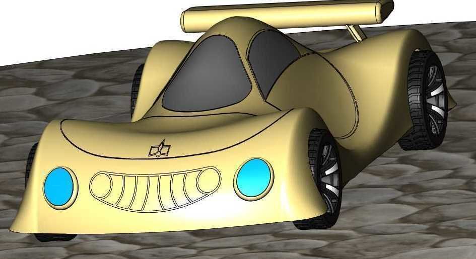 Plastic car for children Layza 3D print model_7