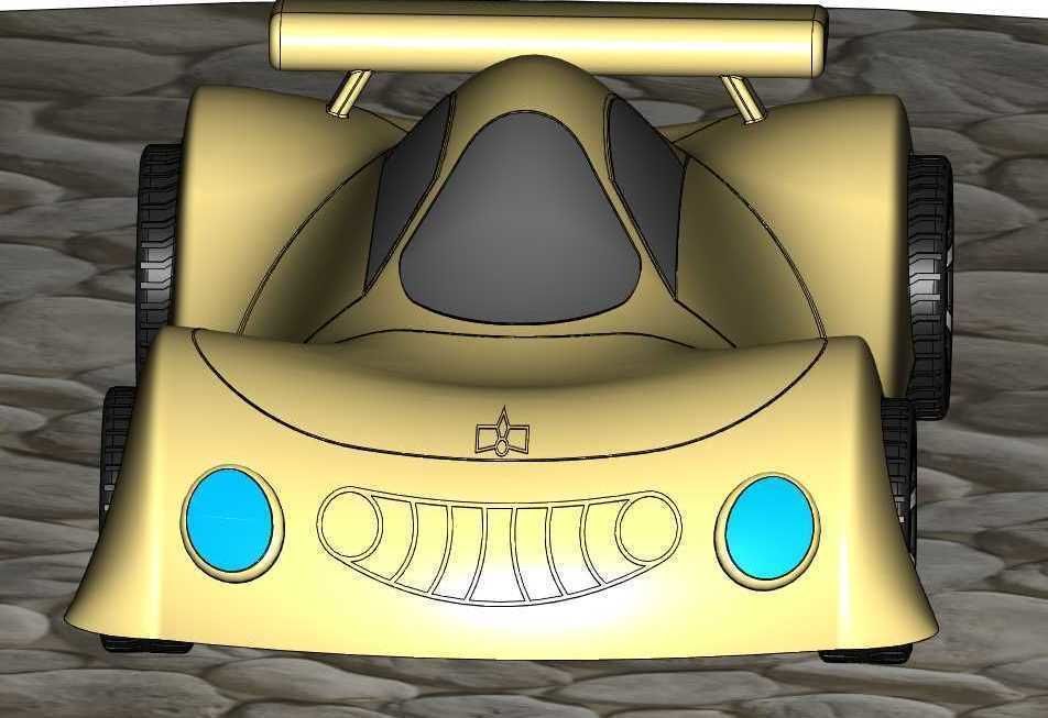 Plastic car for children Layza 3D print model_8