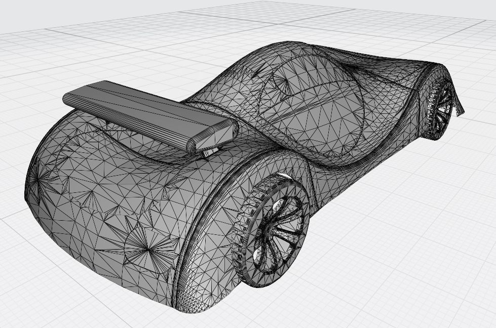 Plastic car for children Layza 3D print model_14