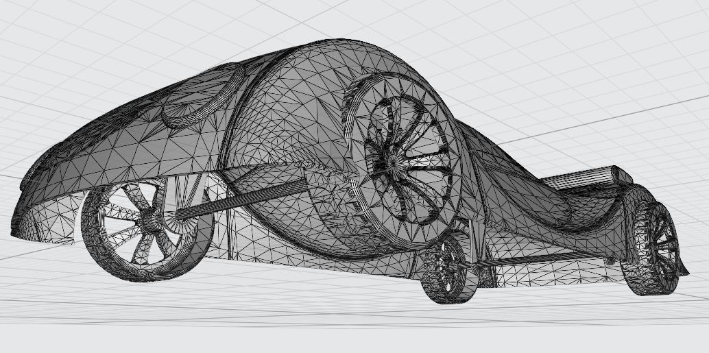 Plastic car for children Layza 3D print model_12