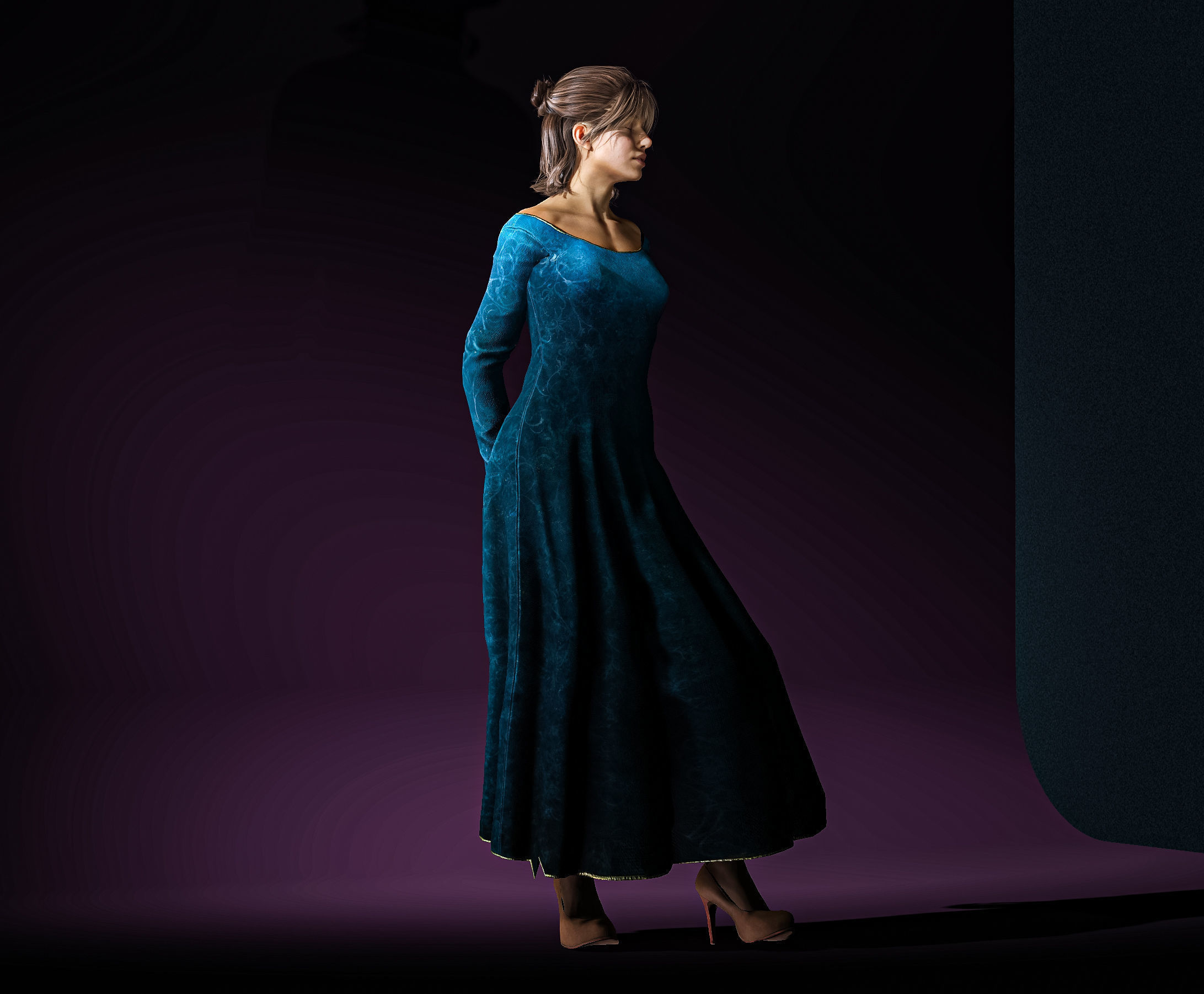 3D model High Quality Realistic Woman Princess VR / AR / low-poly ...