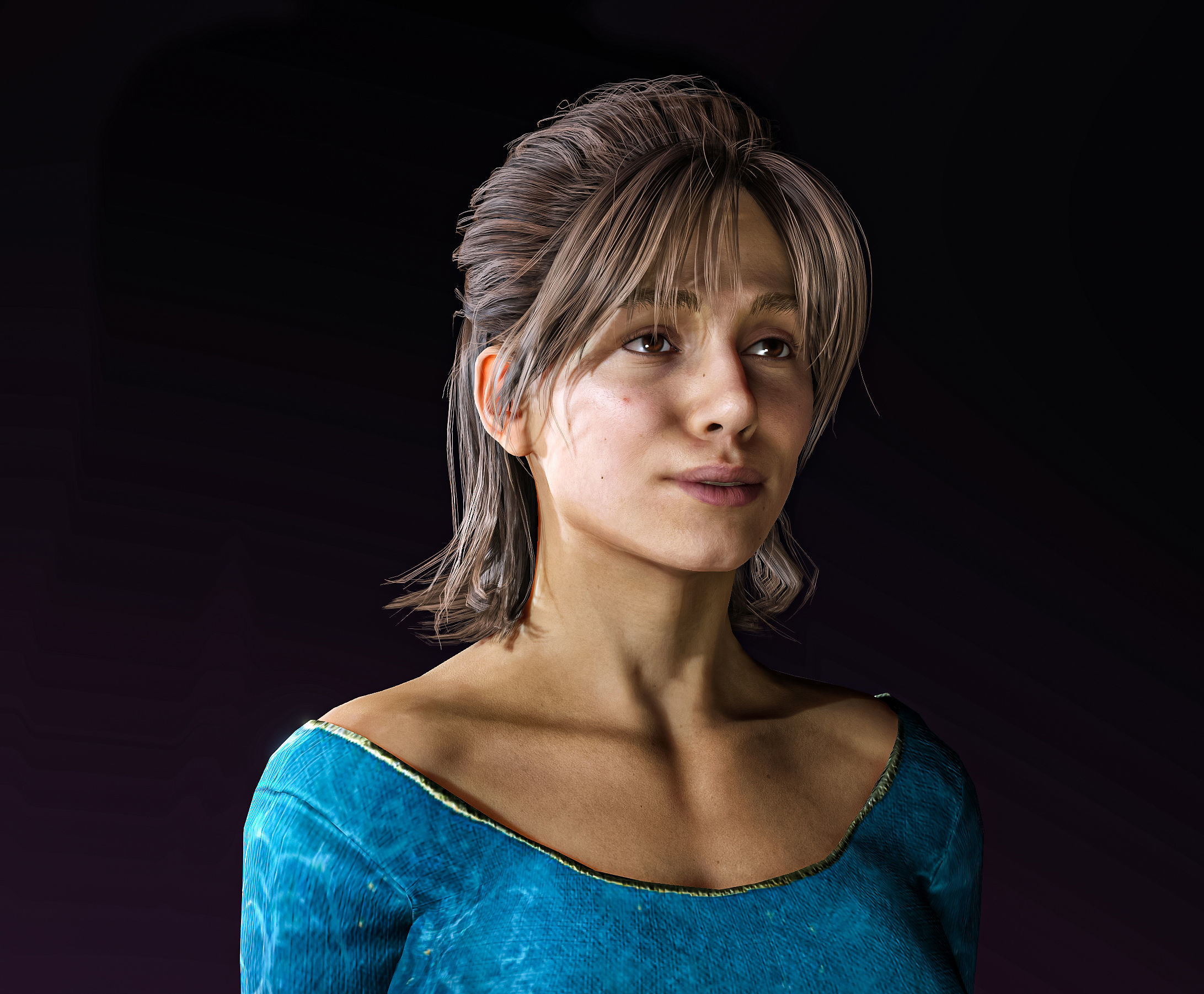 3D model High Quality Realistic Woman Princess VR / AR / low-poly ...