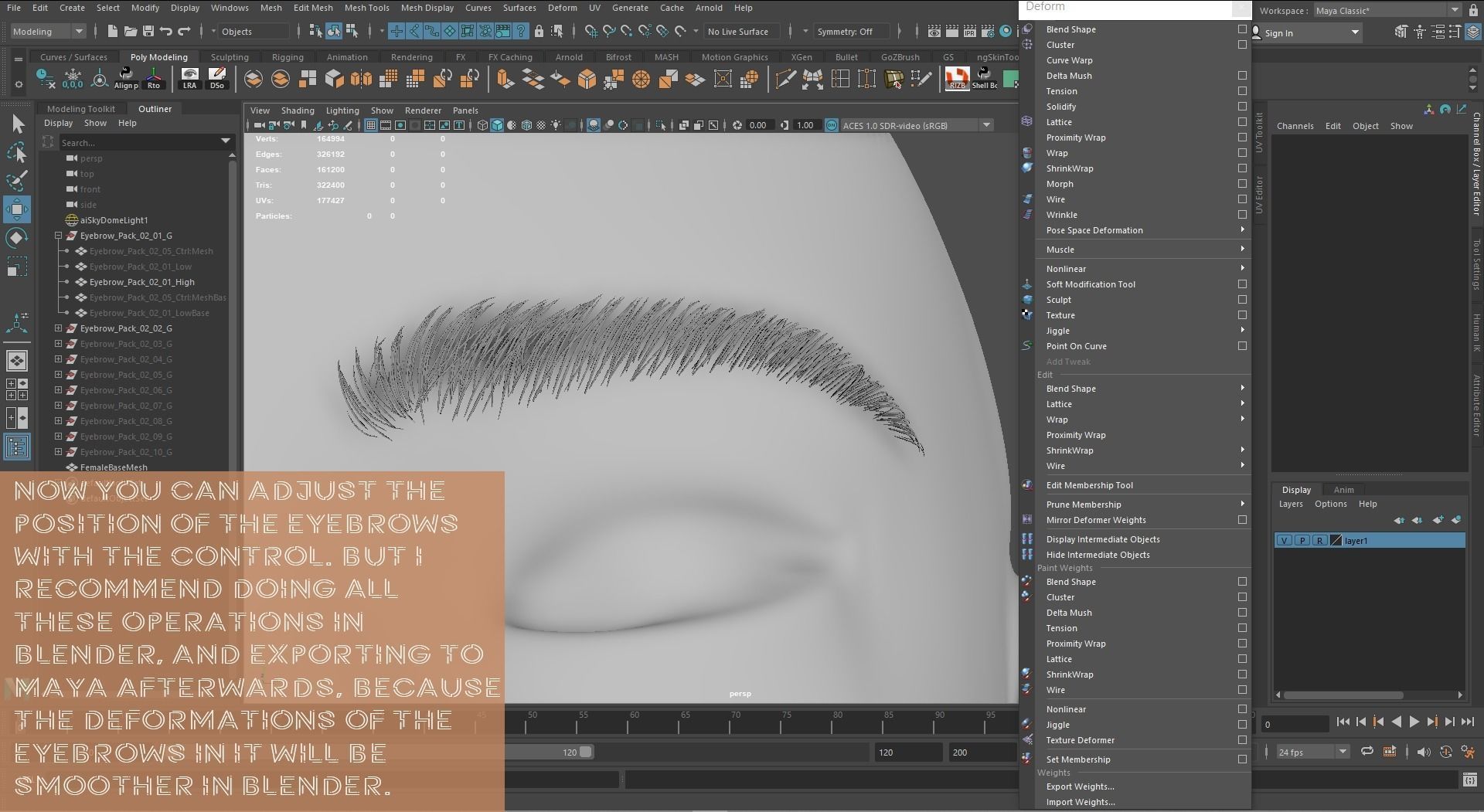 Eyebrow Pack 02 Low-poly 3D model_23