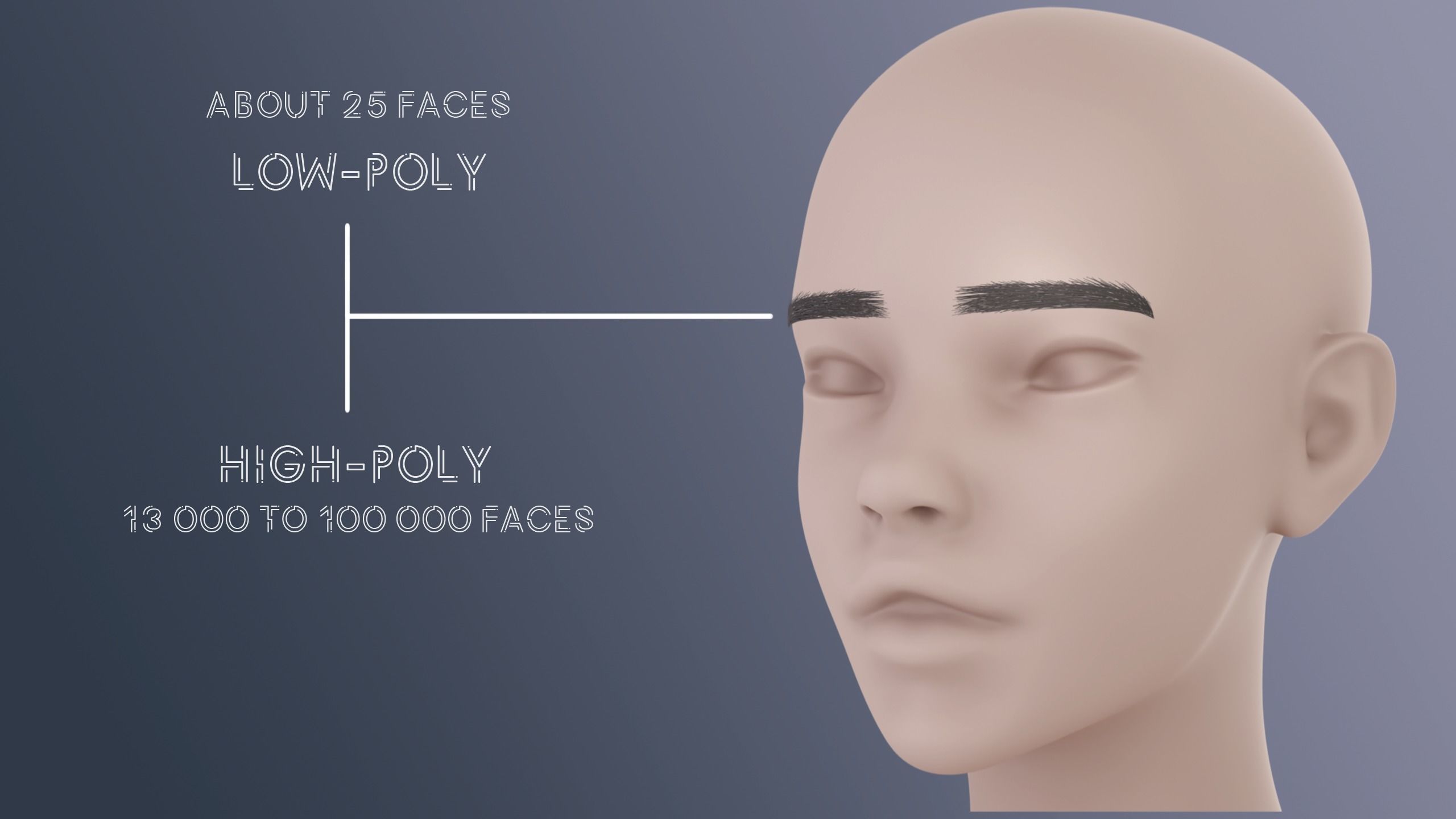 Eyebrow Pack 02 Low-poly 3D model_9