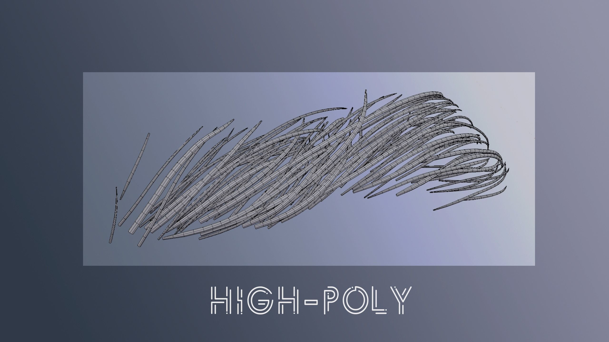 Eyebrow Pack 02 Low-poly 3D model_4