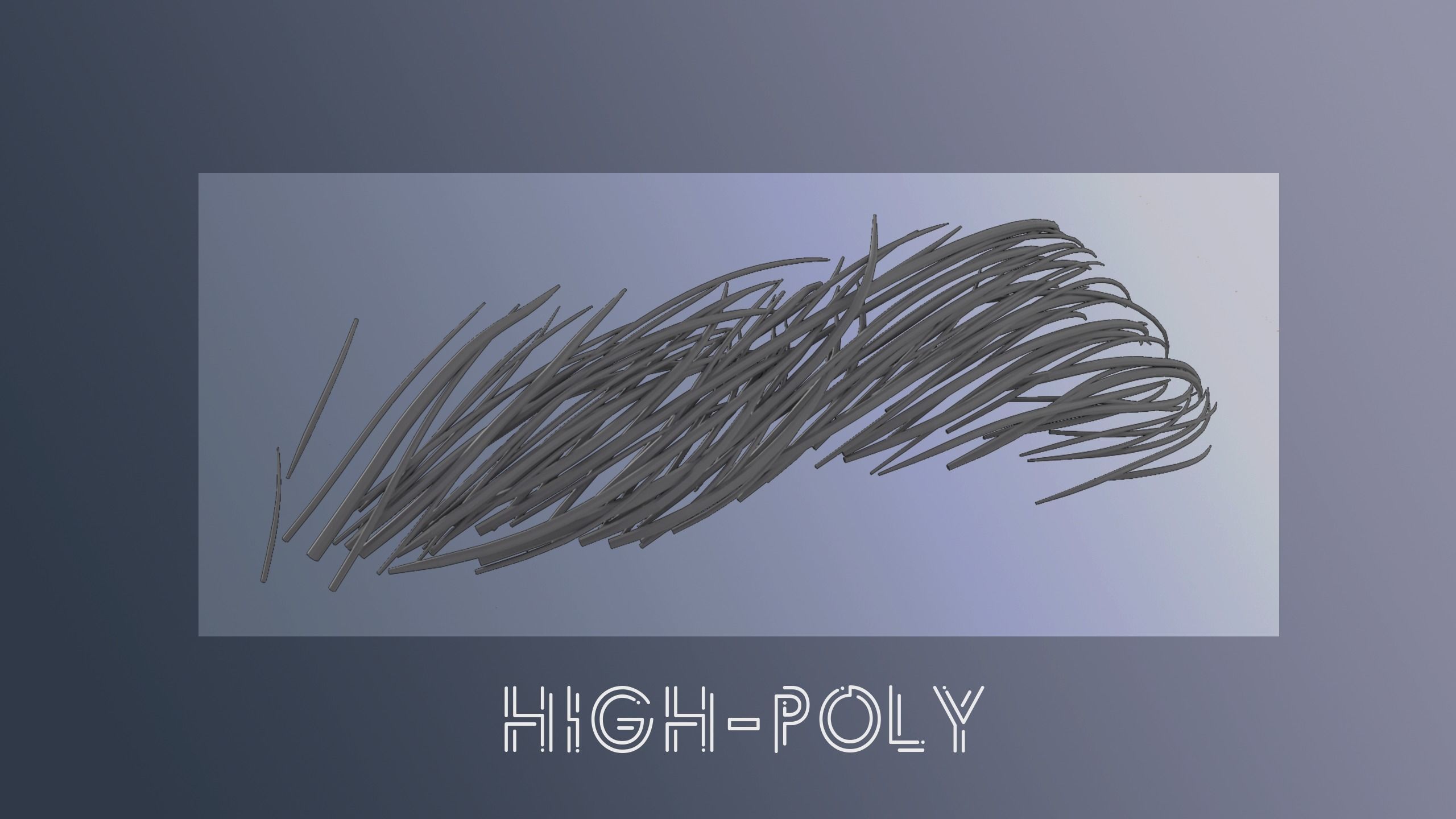 Eyebrow Pack 02 Low-poly 3D model_3