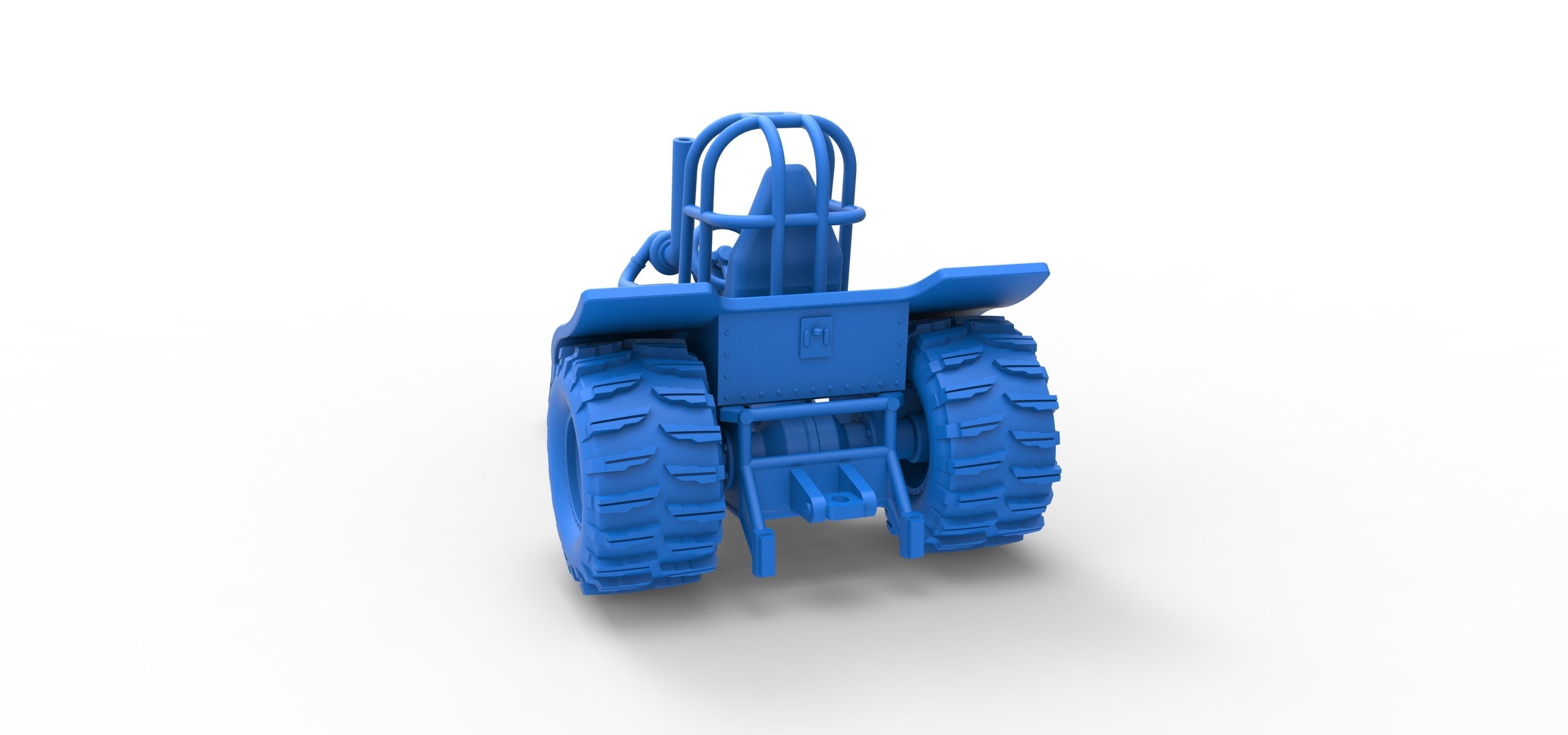 Mini Rod pulling tractor 8 Scale 1 to 25 3D print model_24