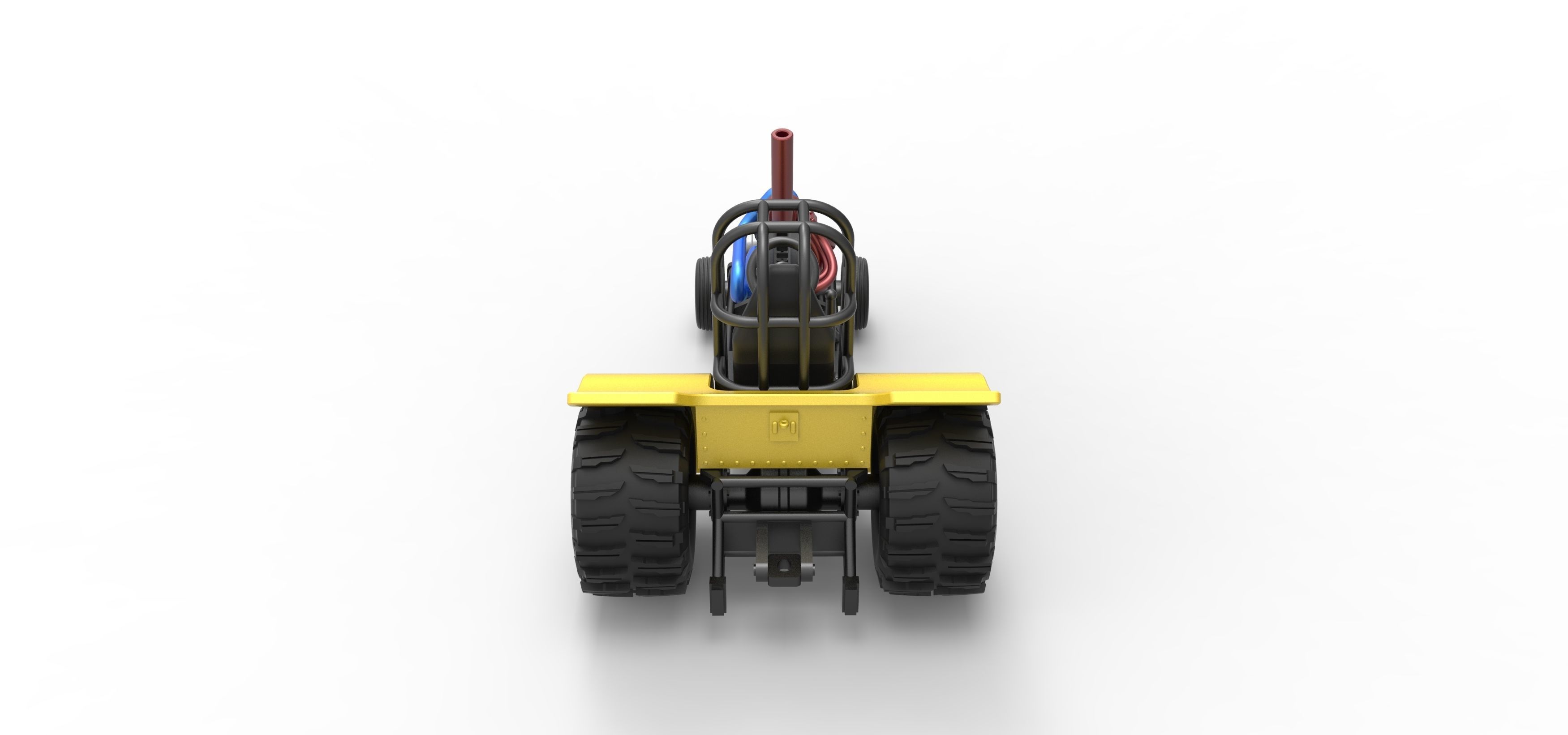 Mini Rod pulling tractor 8 Scale 1 to 25 3D print model_12