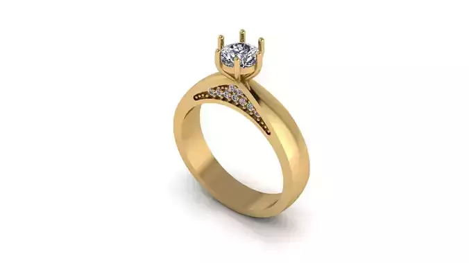  003 solitaire ring