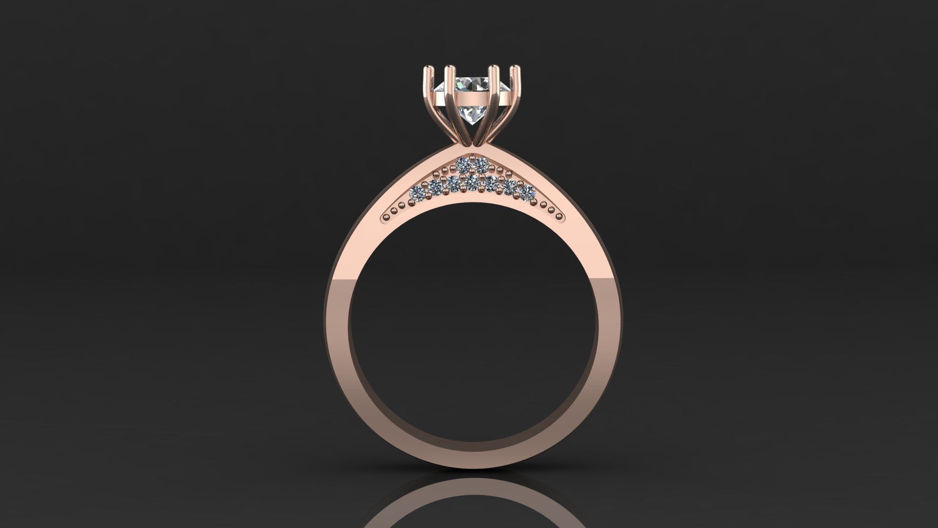  003 solitaire ring 3D print model_12