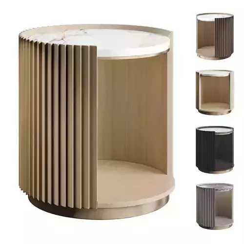 Circles II Marble Bedside Table By LuxLucia Casa