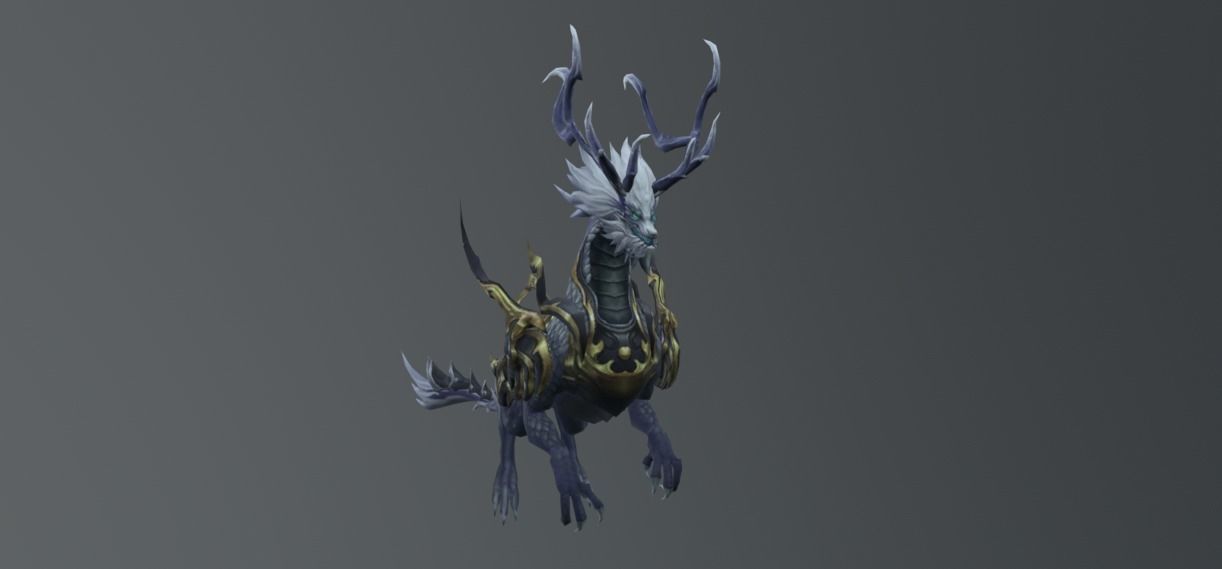 Blackout Dragon Dark Low-poly 3D model_4