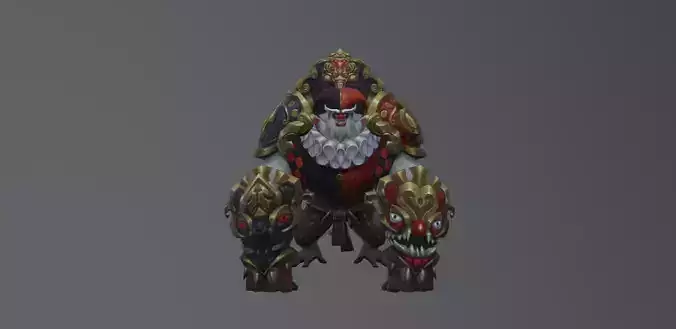 Clown Kong Low-poly 3D model