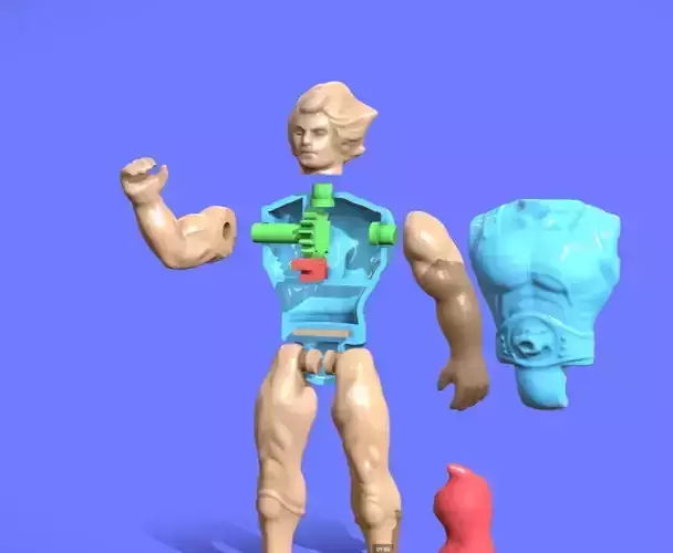 CUSTOM PRE-CUTTED - 80s THUNDERCATS LIONO FIGURE 3D print model