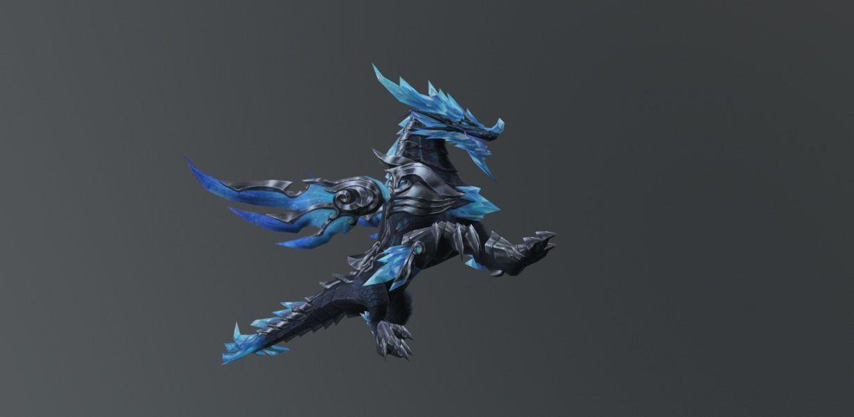 Draco Blue Crystal Low-poly 3D model_3