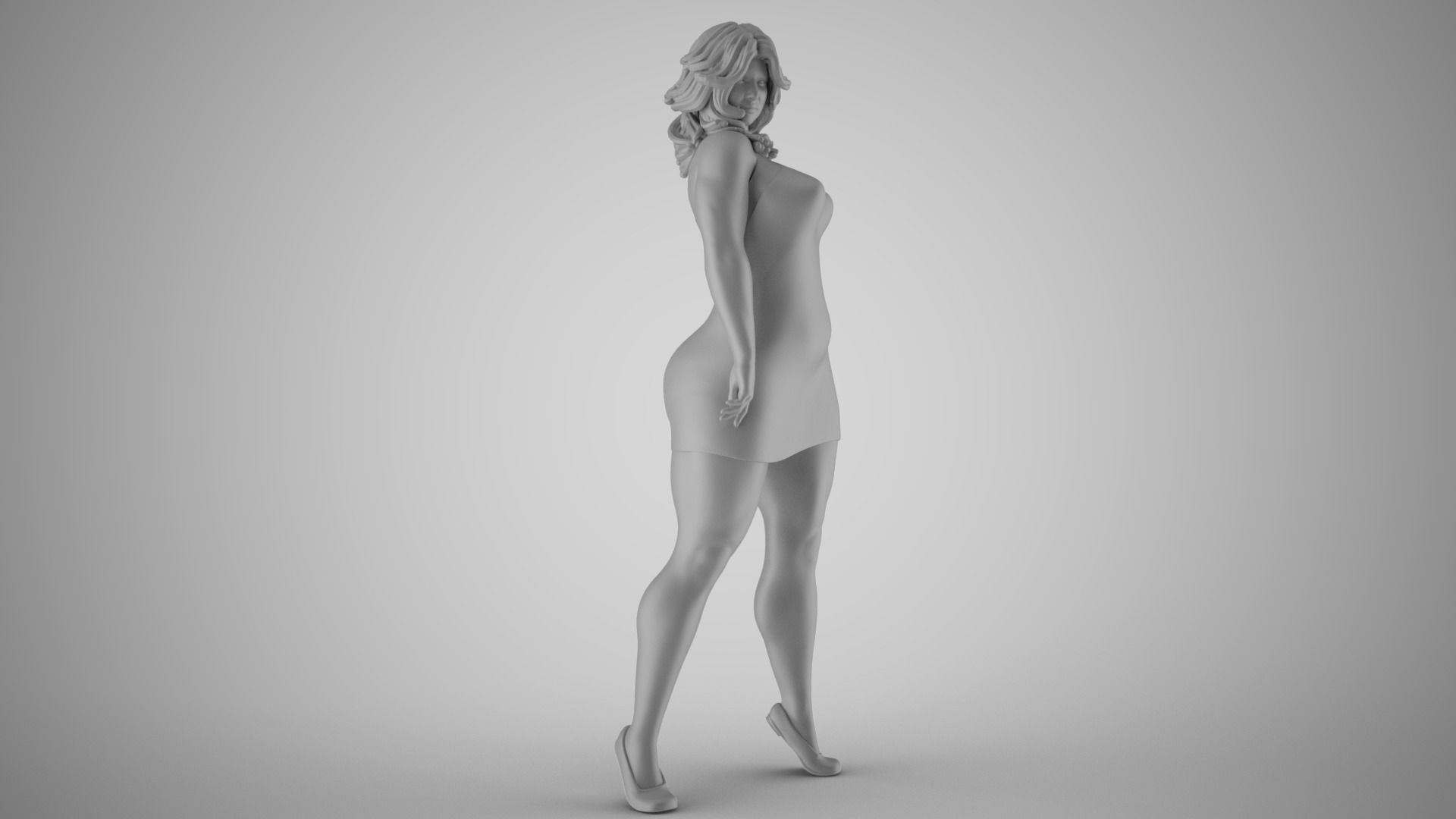 Roughneck Woman 3D print model_3