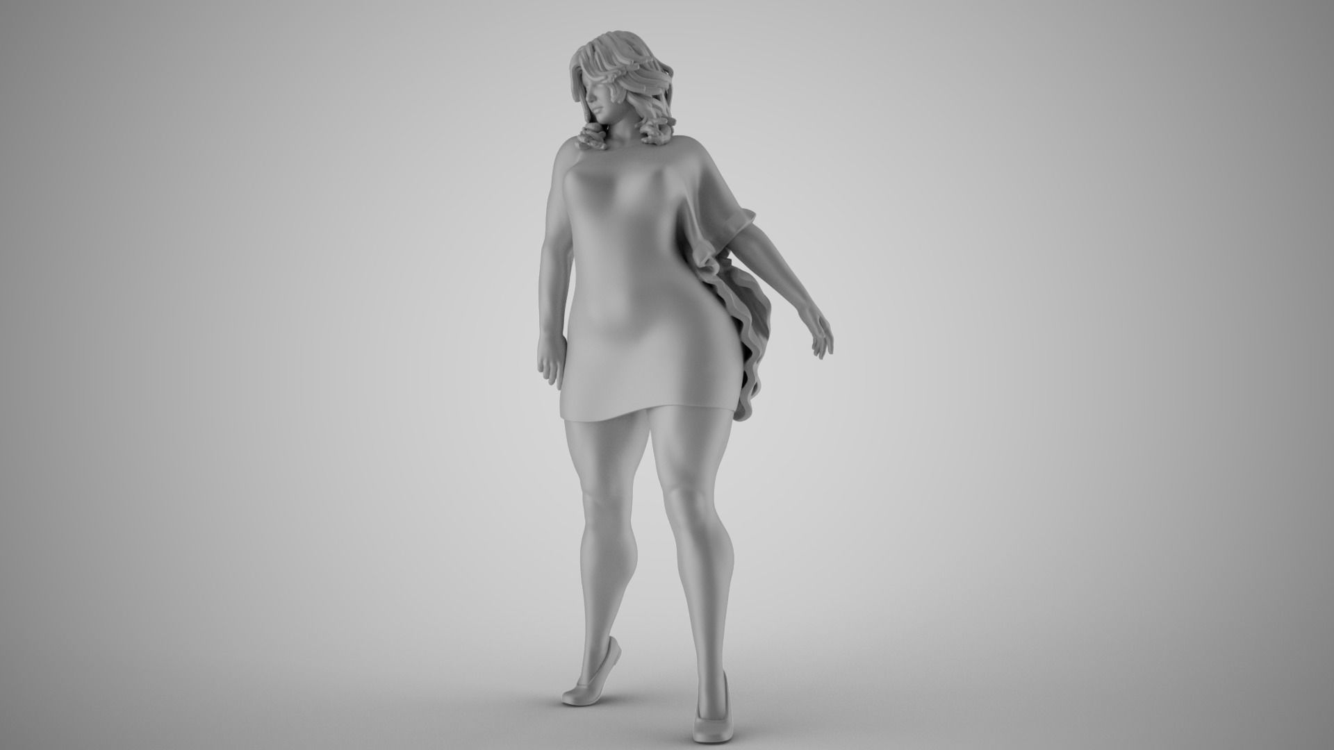 Roughneck Woman 3D print model_1