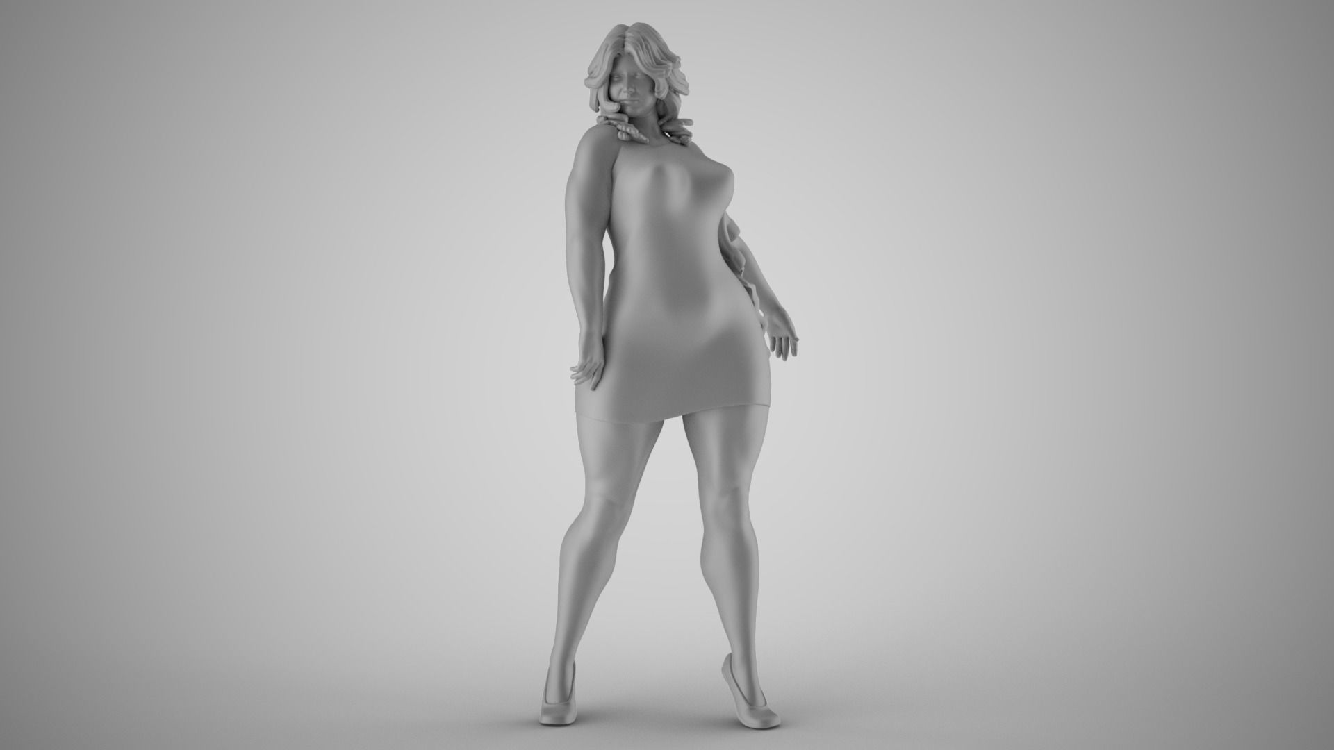 Roughneck Woman 3D print model_2