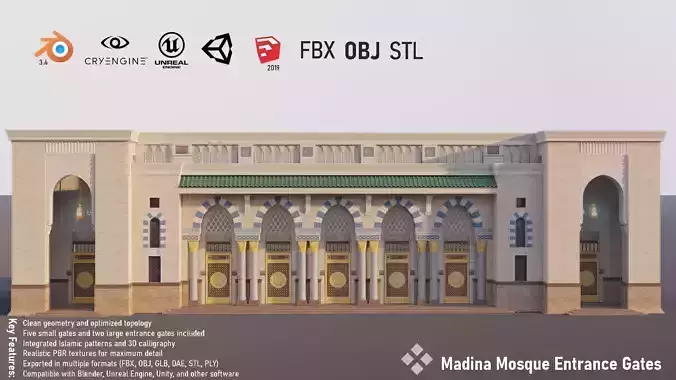 Madina Mosque Entrance 3D model