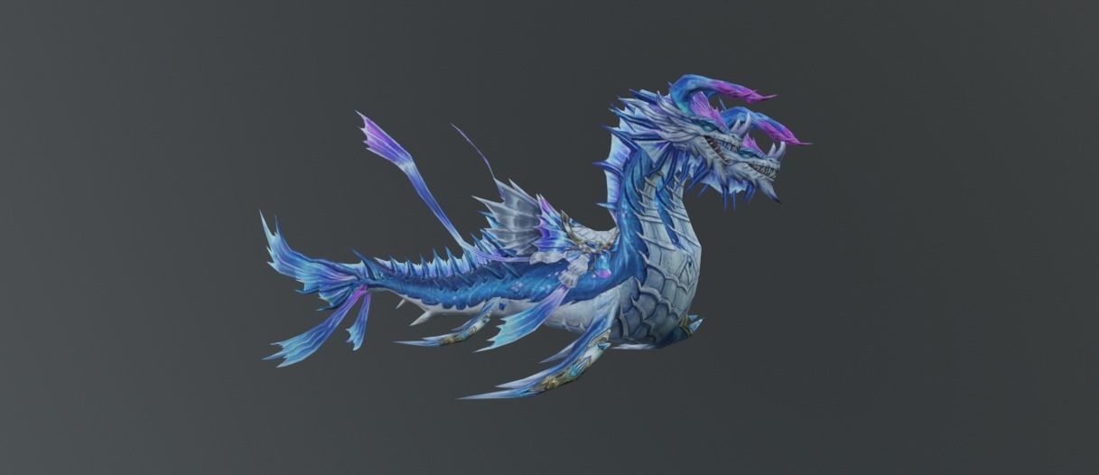 Twin Head Sea Dragon Low-poly 3D model_1