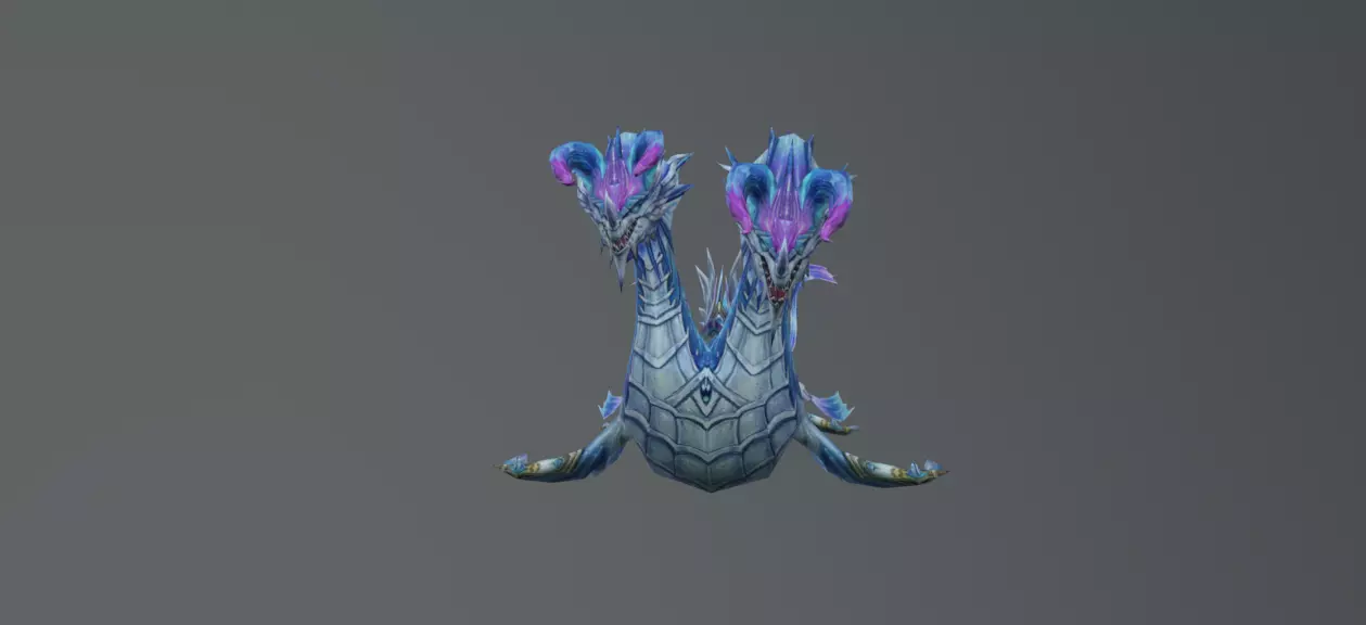 Twin Head Sea Dragon Low-poly 3D model_0