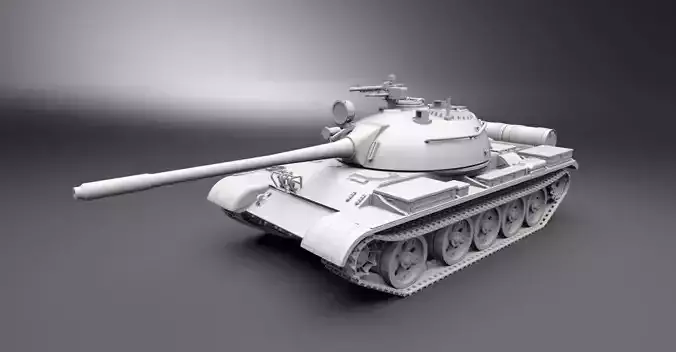 T55 Tank Scale model 3D print model