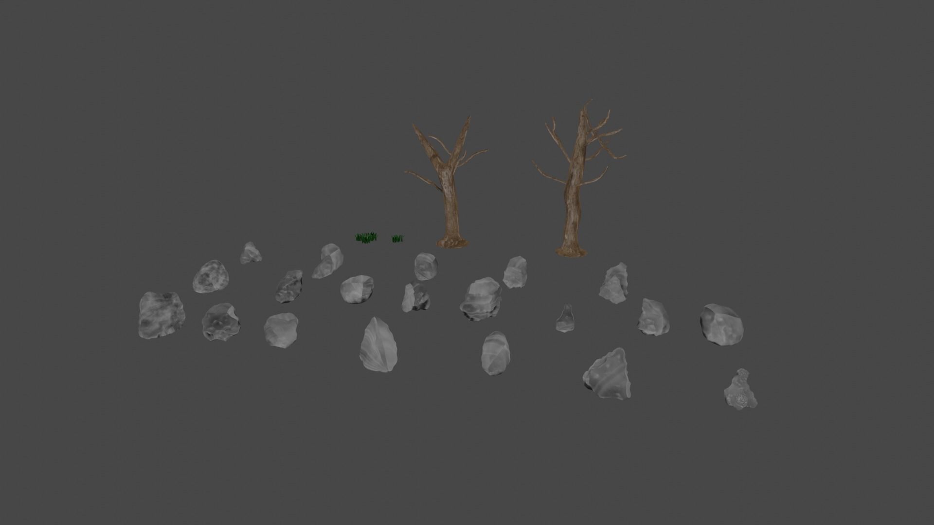 Small Nature Model Pack Low-poly 3D model_1