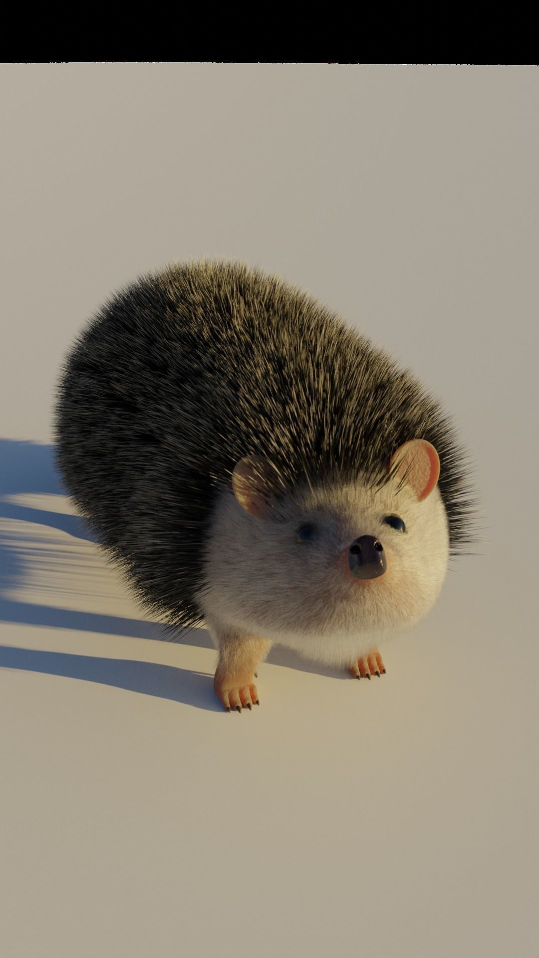 A cute spiny Hedgehog 3D model_2